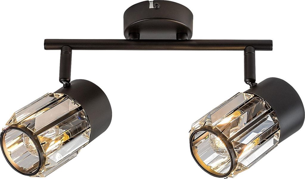 Rabalux 73060 Spots lampen Venaro E14 2x MAX 15 Metall Glas schwarz