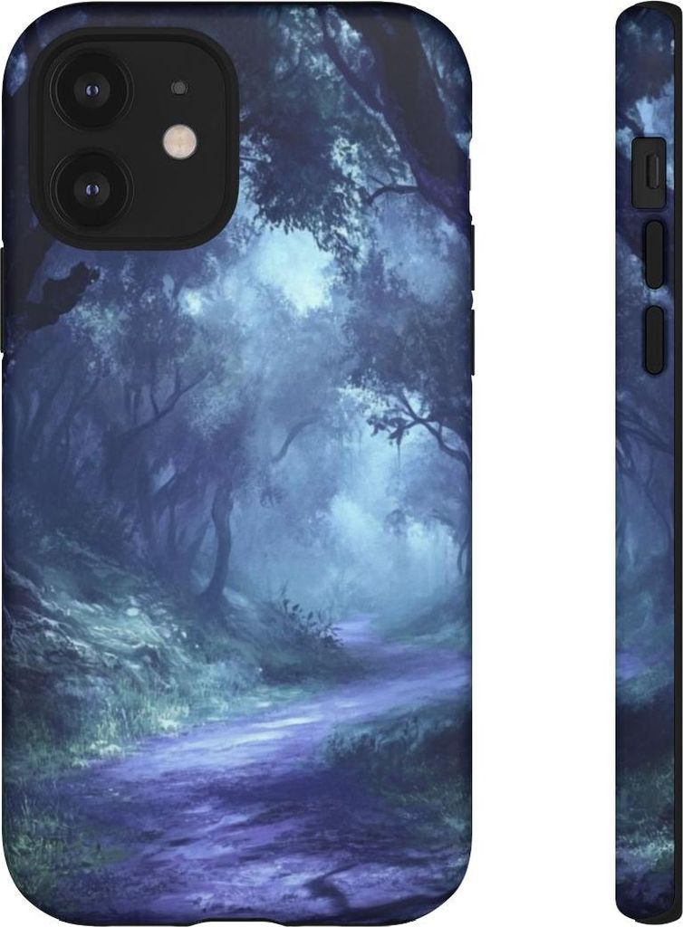 Verwunschener Waldweg in der Dämmerung – Hülle Kompatibel mit iPhone 12