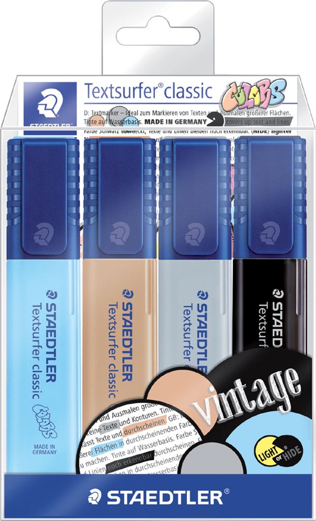 STAEDTLER Textmarker "Textsurfer classic COLORS" 4er Etui