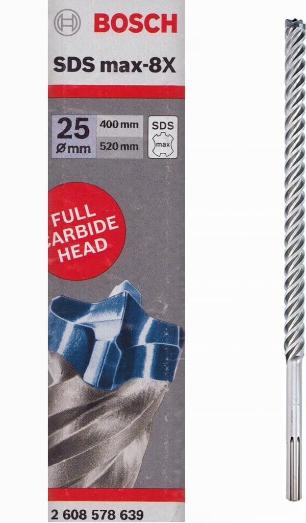 Bosch 2 608 578 639, Rotationshammer, 2,5 cm, 520 mm, Produktbild 