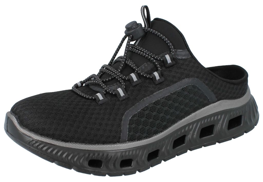 RIEKER Damen Clogs schwarz Textil - Größe: 41 Produktbild 