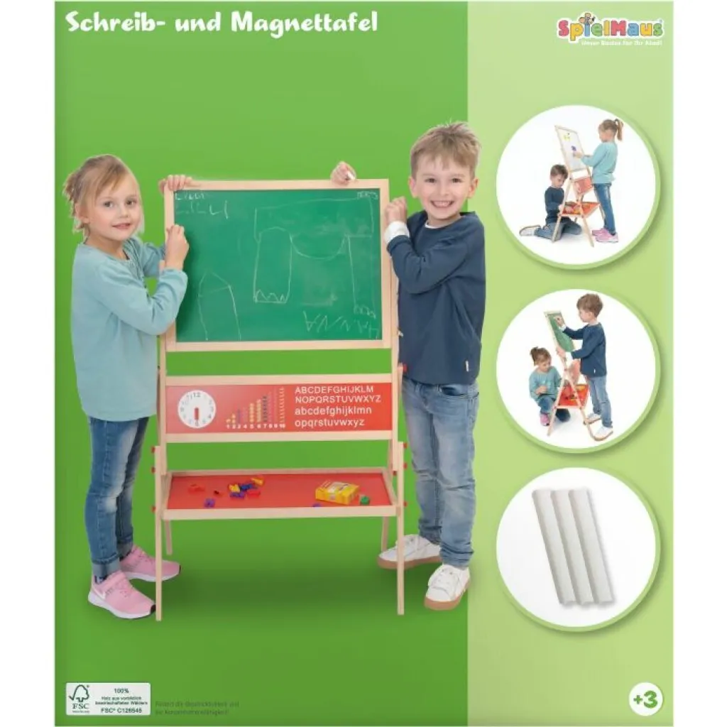 Tableau Éducatif pour Enfant - Écriture à la Craie et Support Magnétique