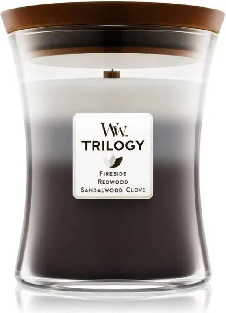 WoodWick Trilogy Medium Hourglass Candles bougie parfumée Image du produit 