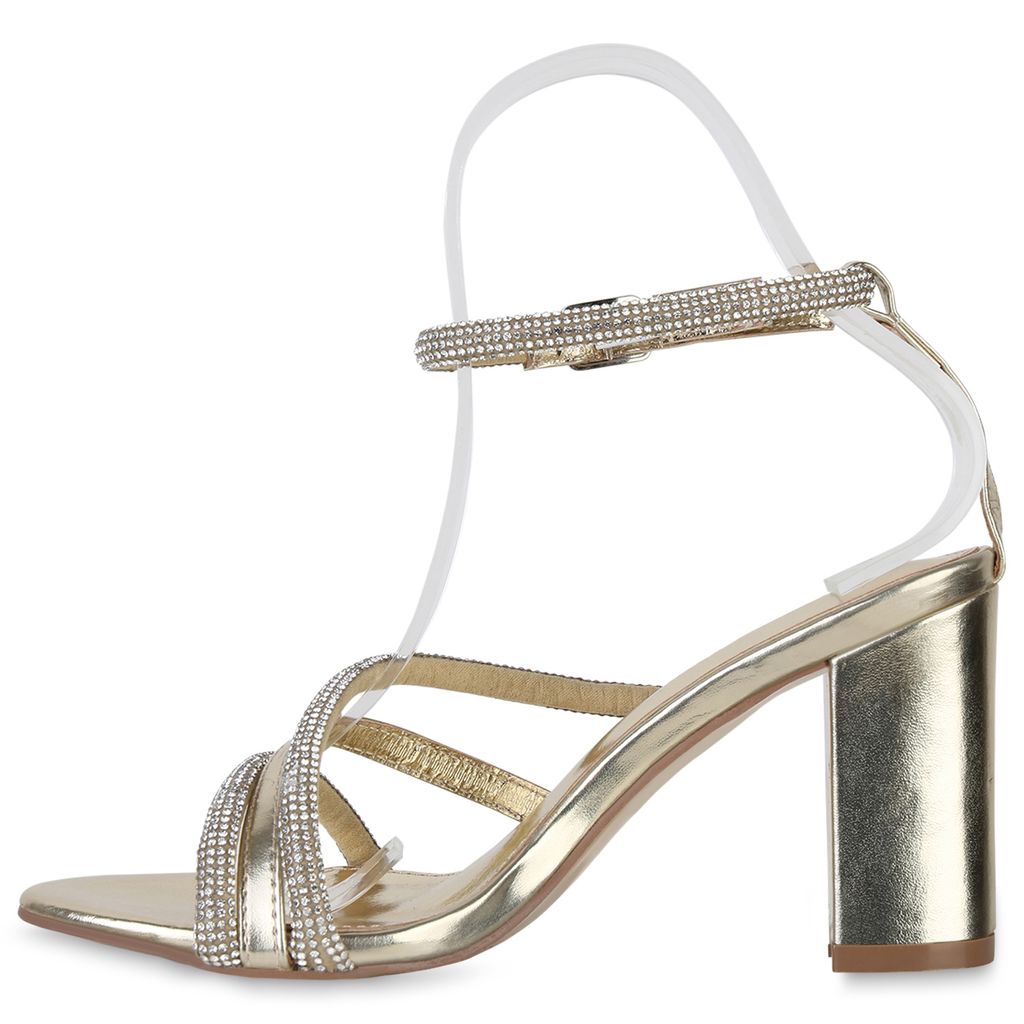 Schwarze Strass Stilettos | SANDALEN | Diamond Shoes - Damenschuhe In