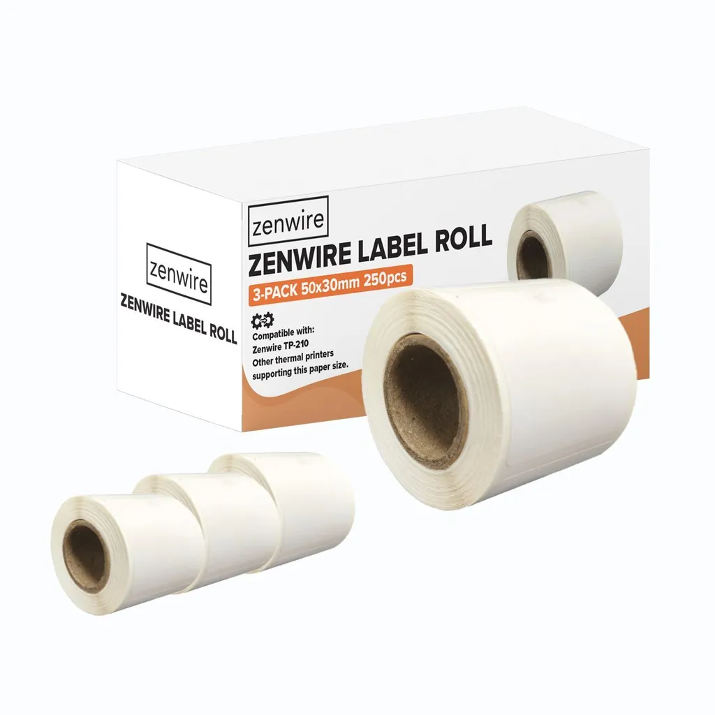 Étiquettes Autocollantes Thermiques 50x30 mm Format Rouleau - Lot de 3