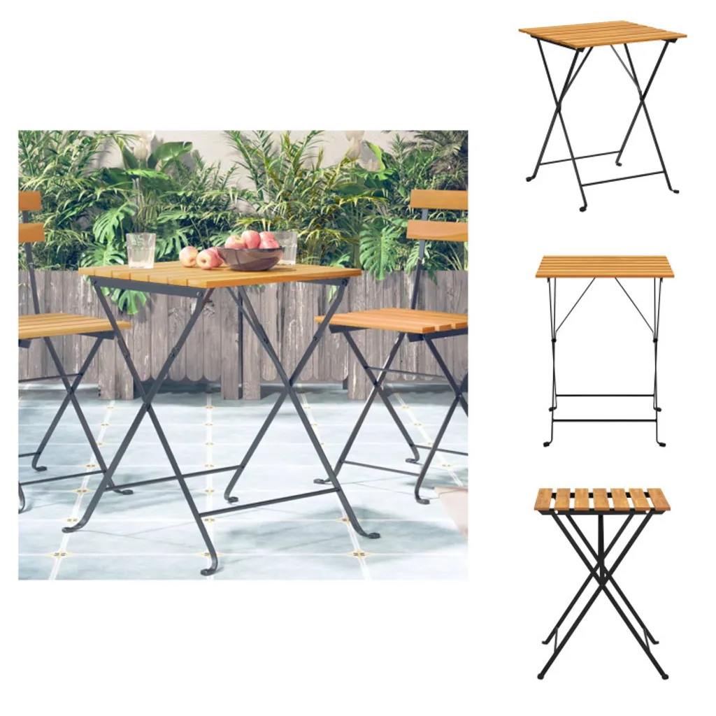 vidaXL Tavolo da Bistrot 55x54x71 cm in Acacia Massiccia per Esterni