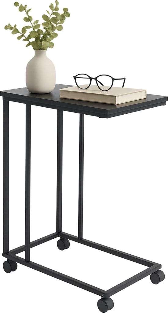 Tavolino Relaxdays con rotelle, A x L x P: 68 x 50 x 35 cm, Immagine del prodotto 