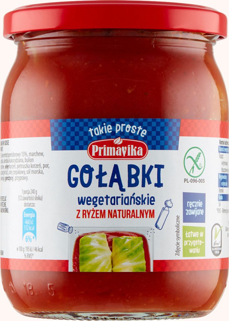 Gołąbki Wegetariańskie z Ryżem Primavika 480 g Obrázok produktu 