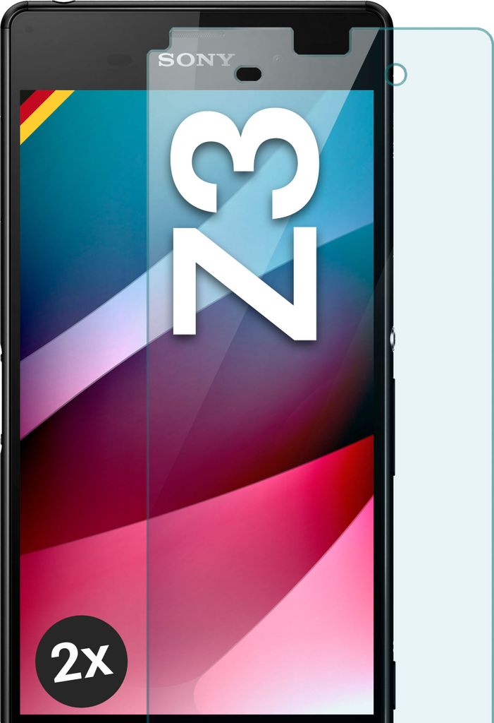 SCHUTZFOLIE FÜR SONY XPERIA Z3 - ECHTGLAS, Stückzahl:2er Set