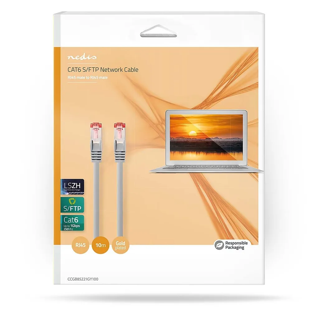 Cavo Gaming Ethernet CAT6 10m S/FTP - Zero Lag per PS5, Xbox e PC - 3
