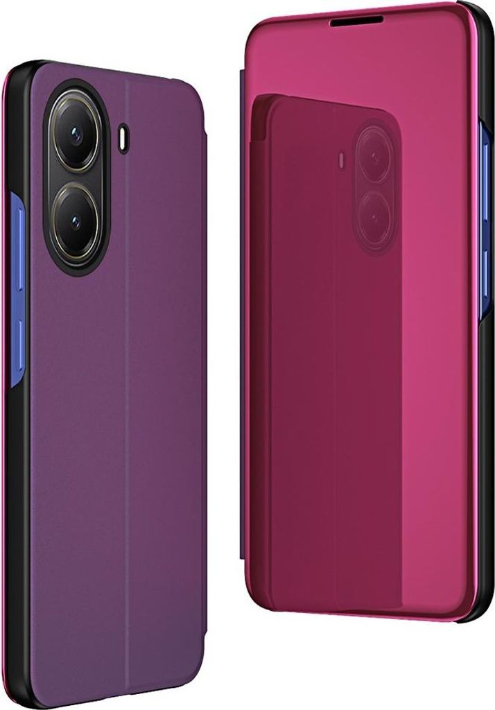 Hülle für Xiaomi Poco X7 Pro - Phonesta Smart View Mirror Book Klapphülle - Lila