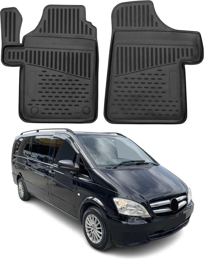 2003-2014 Mercedes Vito Viano W639 Tapis de sol TPE noir 2 Image du produit 