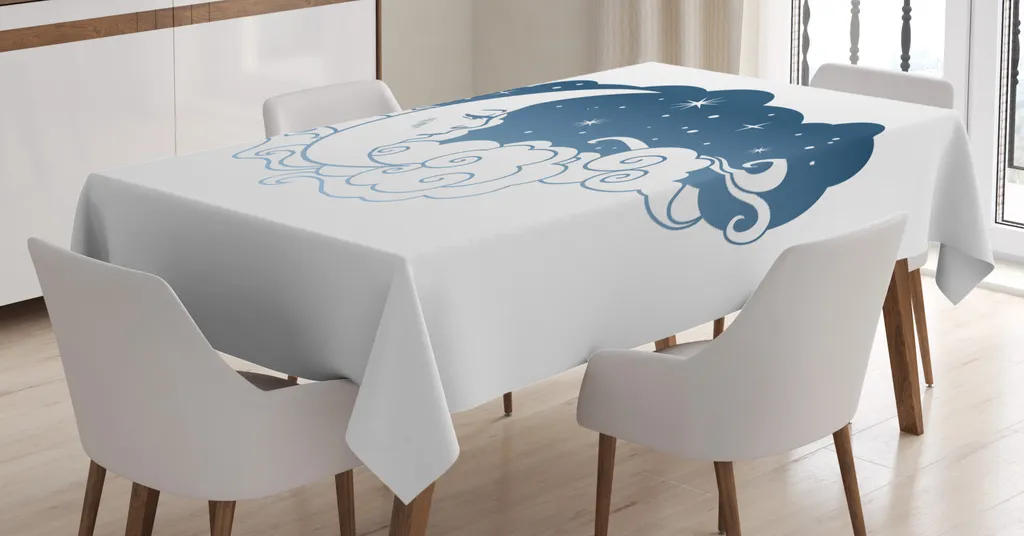 Decorazione Tavola Blu Notte 140x200 | Tovaglia Artistica ABAKUHAUS