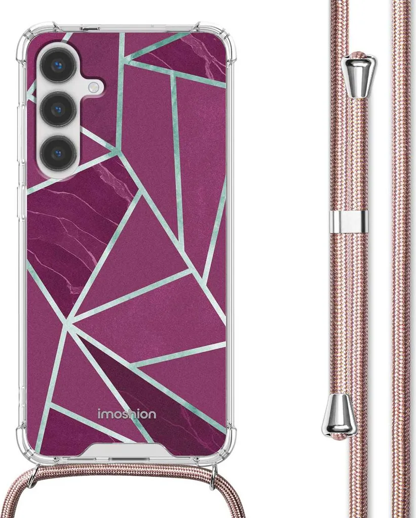 Custodia di design imoshion con cinturino Samsung Galaxy S24 Plus - Bordeaux Graphic