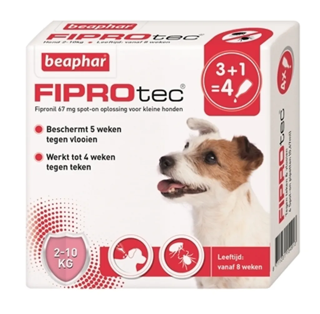 Beaphar Fiprotec au Fipronil - Solution Spot-On anti-tiques pour chien