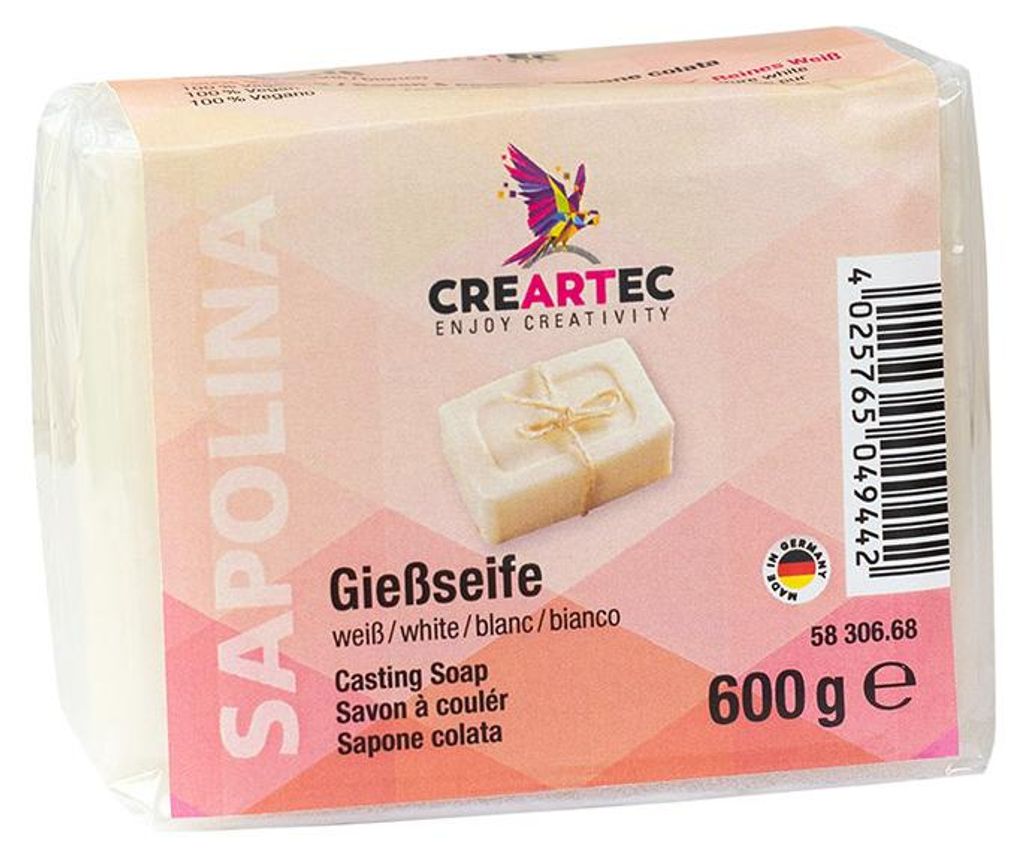 CREARTEC Gießseife in Weiß - 600g - zur Herstellung von Produktbild 