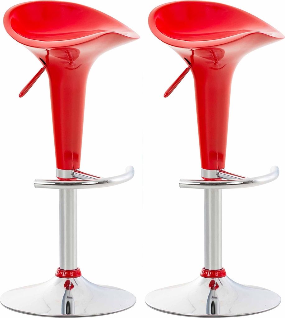 2er Set Barhocker HLO-CP47 rot
