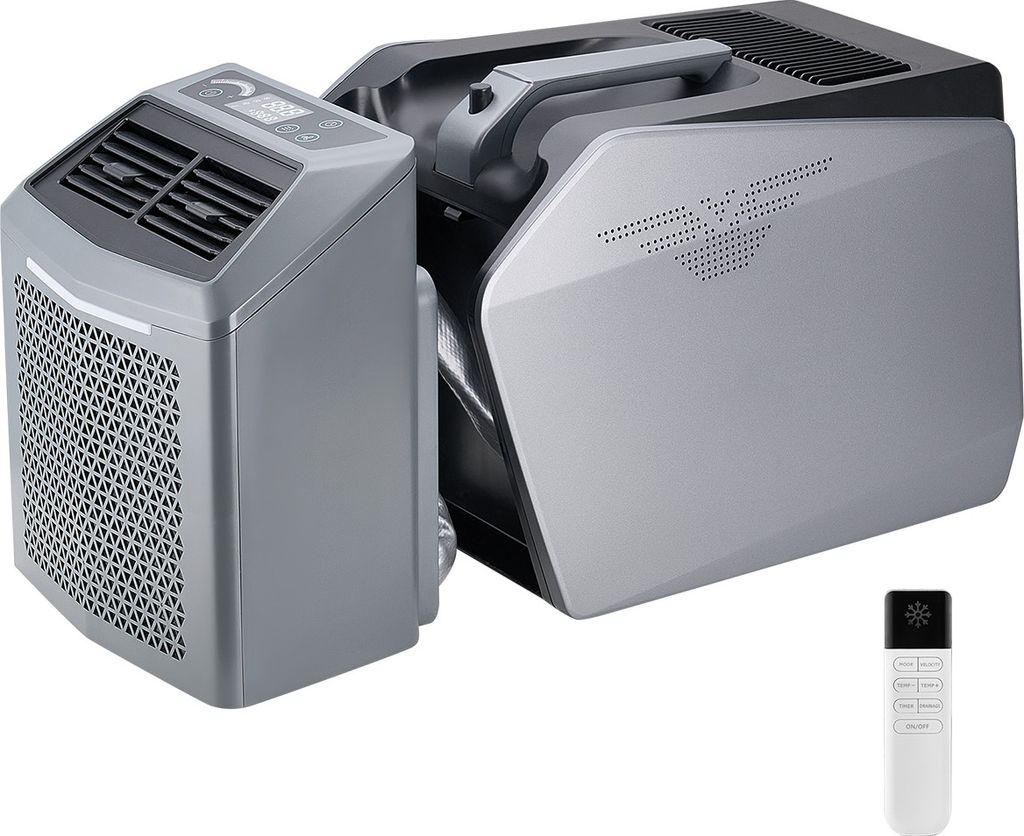 VEVOR Tragbare Klimaanlage, 5000 BTU, 3-Gang-Klimagerät mit 24-Stunden-Timer, Kühler, einstellbar von 16–32 °C, kompatibel mit AC/DC, Camping,...