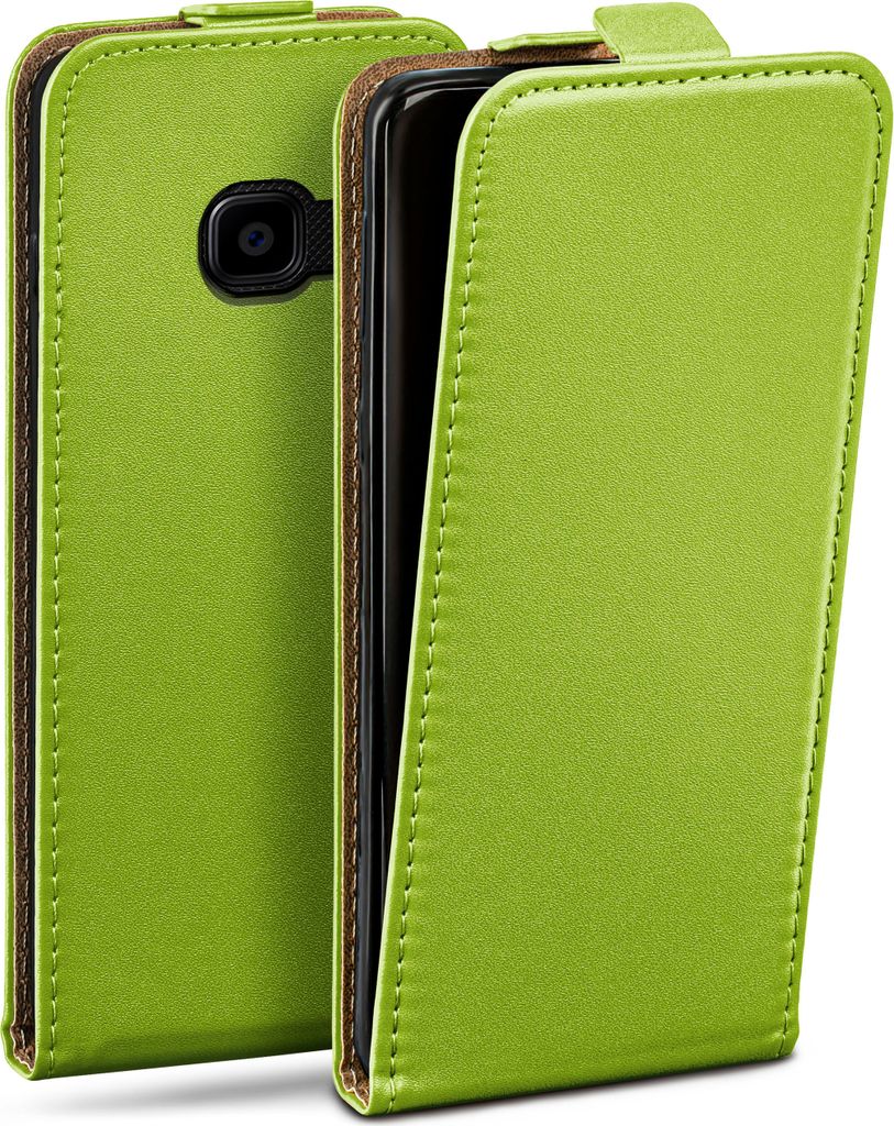 moex Flip Case kompatibel mit Samsung Galaxy Xcover 4 - Hülle mit 360 Grad Schutz, Grün