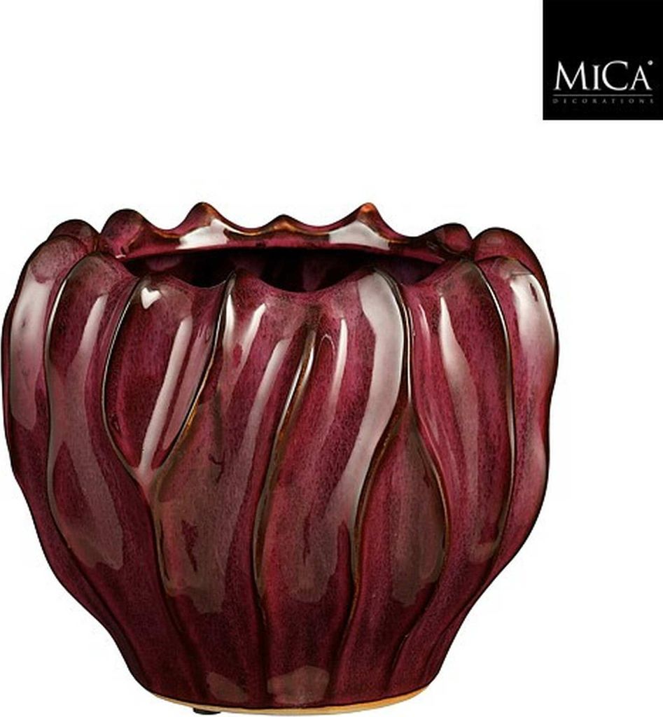 Mica Decorations Pflanzen-/Blumentopf Thom - bordeauxrot - Produktbild 