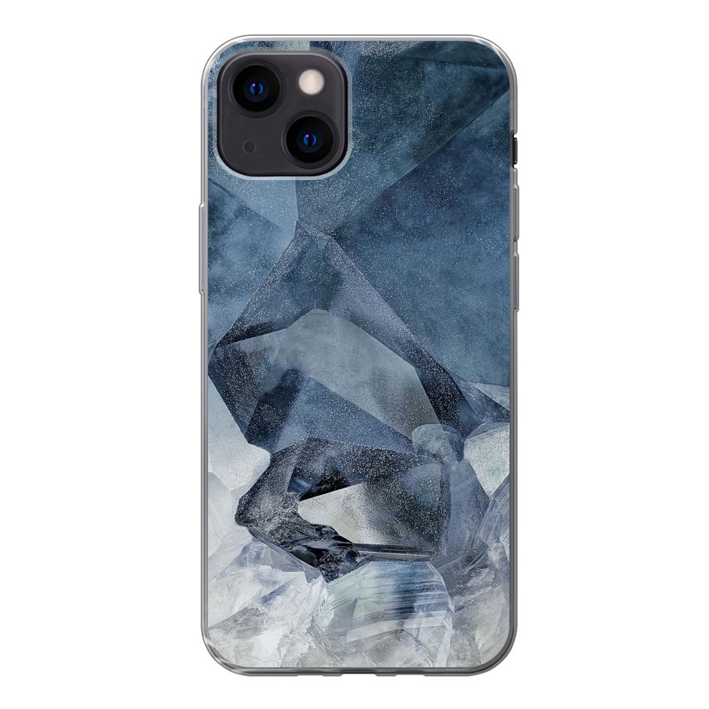 MuchoWow Handyhülle Schutzhülle Hülle für iPhone 13 Edelstein - Natursteine - Mineralien Silikon Softcase Handy Hülle - Karteninhaber