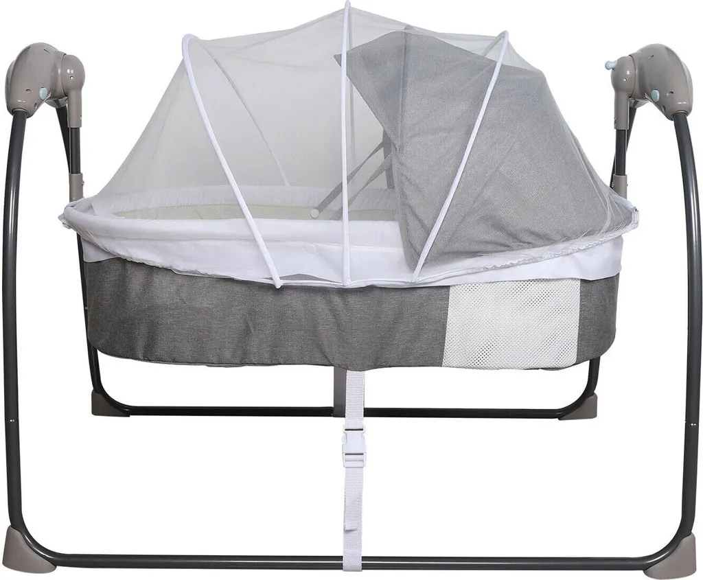 Lit à bascule bébé électrique compact pour faciliter le sommeil quotidien