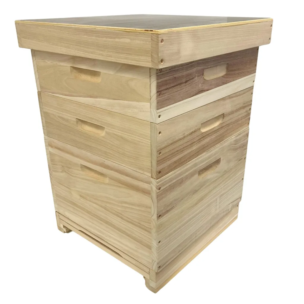 Ruche complète Dadant 12 cadres US avec grille aération inox robuste