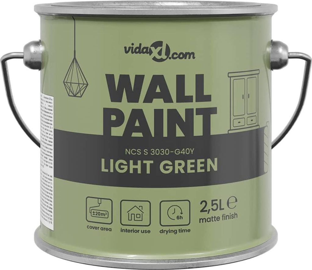 vidaXL Wandfarbe Grün 16,5 x 16,5 x 16 cm Wanddruck
