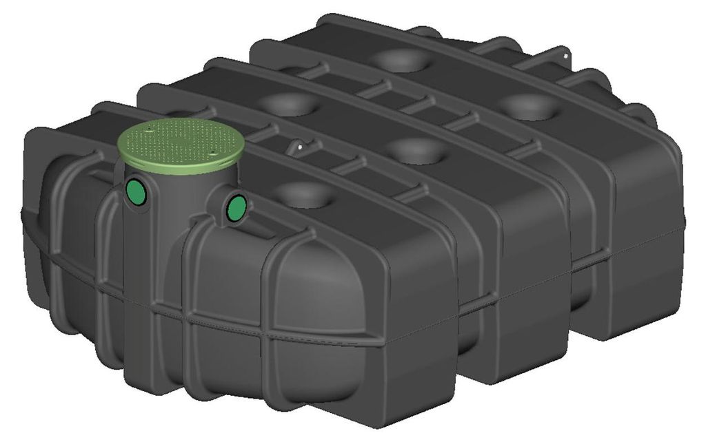Sammelgrube flach 5000 Liter AQUA-WASTE für Abwasser Produktbild 
