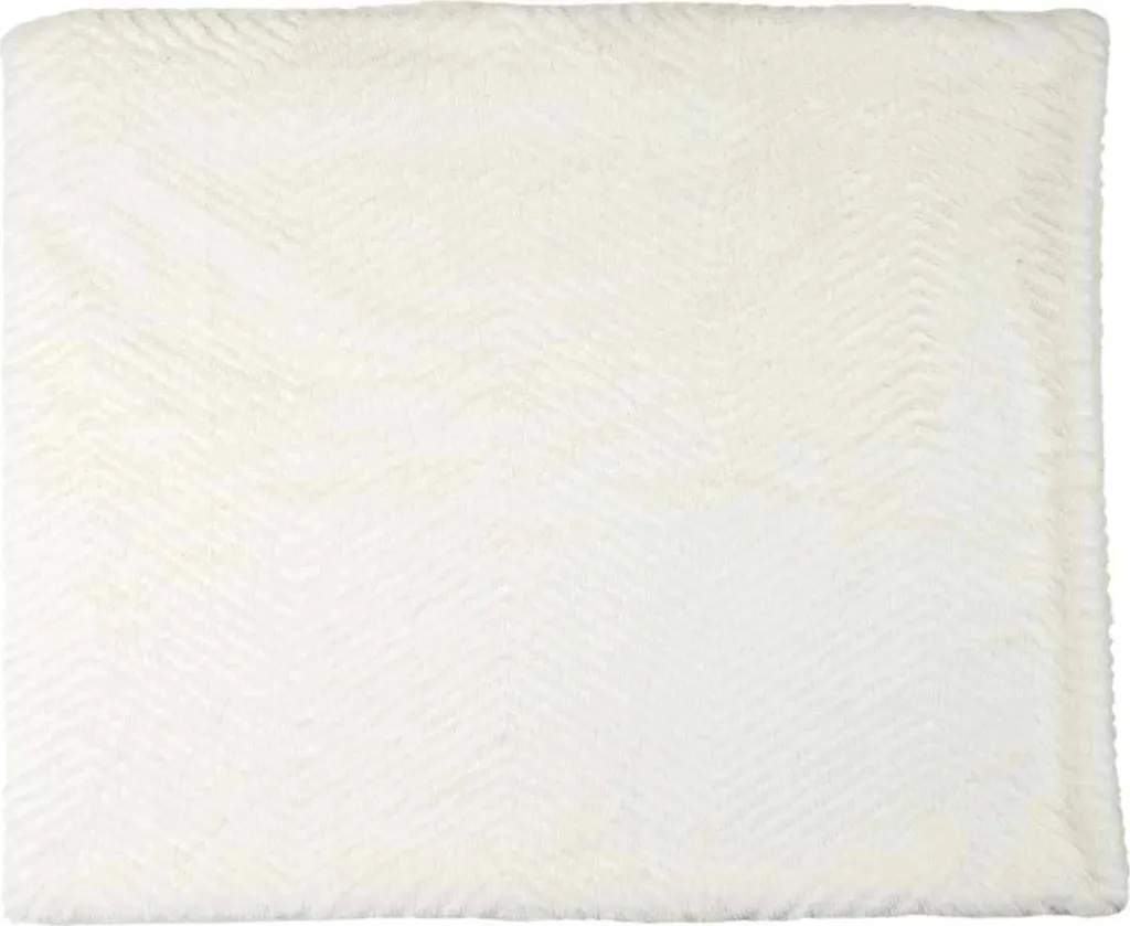 Couverture d'appoint blanche 120x150cm pour soirées canapé cosy