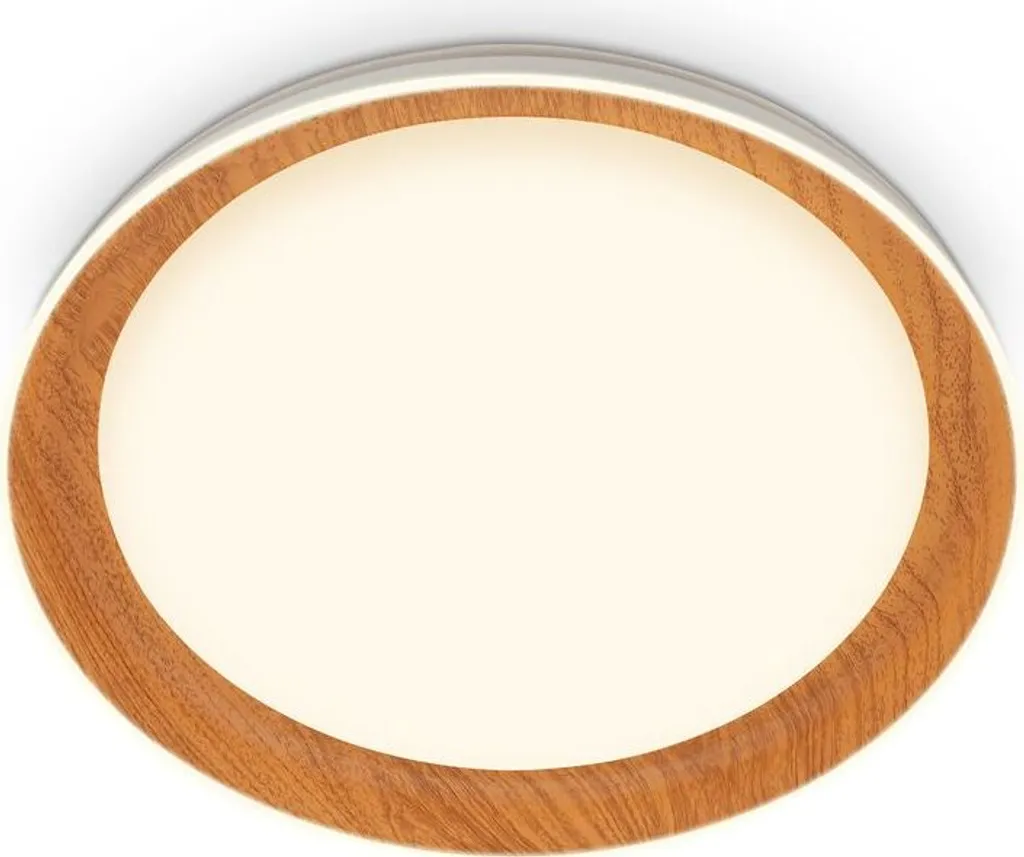 Plafonnier LED Bois pour Salon et Chambre Éclairage Douceur Backlight