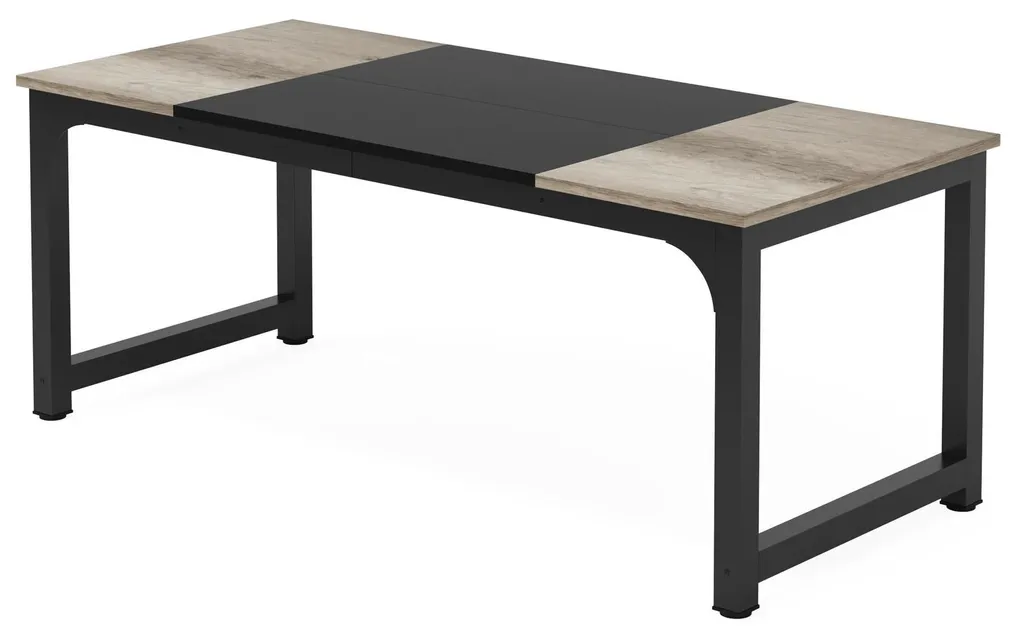 Bureau Bois Champagne 178x79 cm - Structure Robuste et Design Moderne