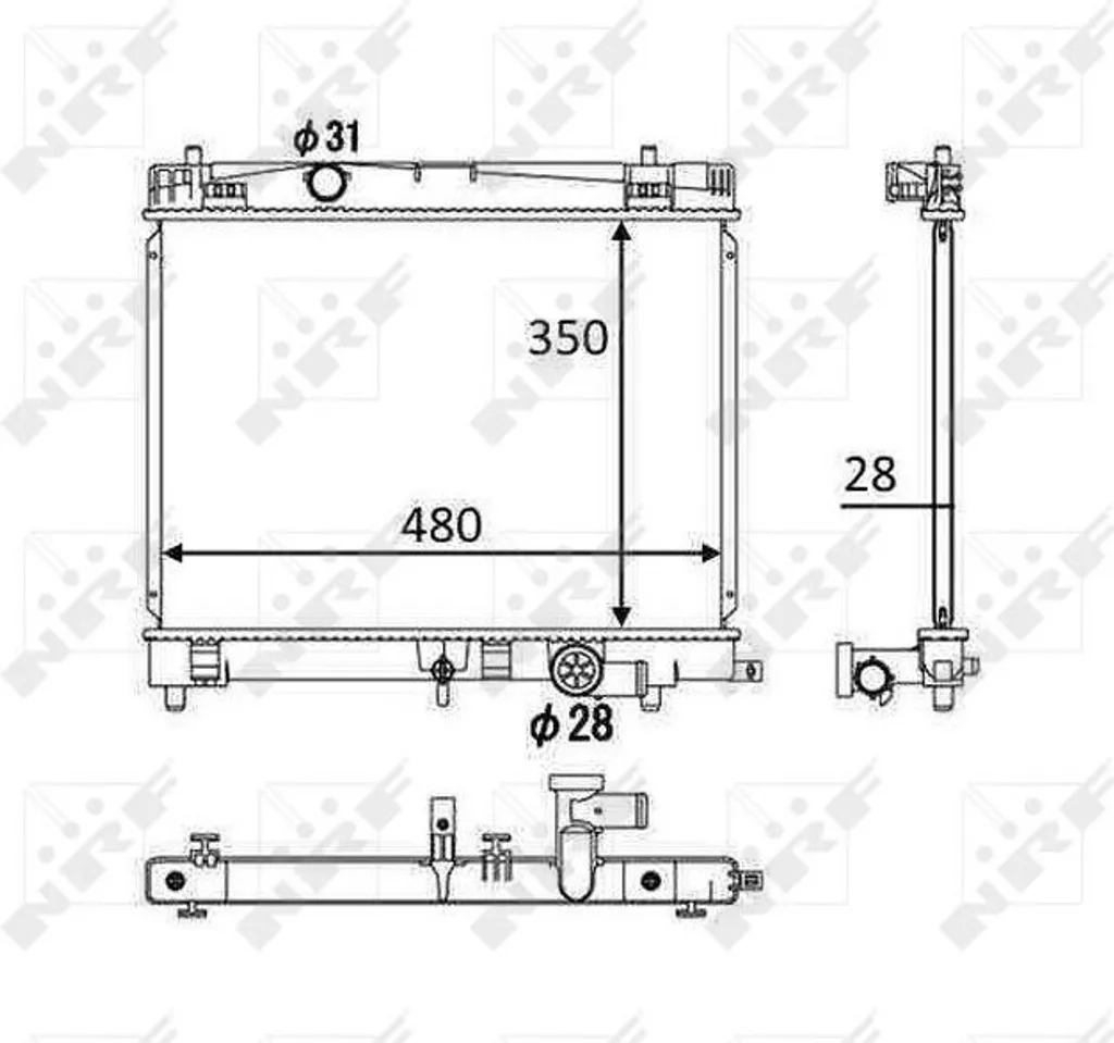Évitez la surchauffe moteur : Radiateur NRF 58501 Toyota Yaris 164000Y010