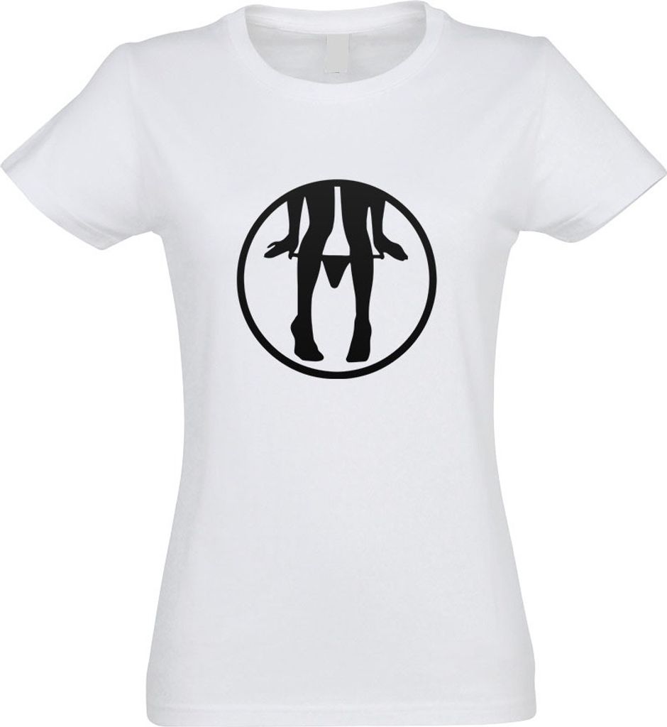 Kiwistar - T-Shirt tailliert - Damen - Weiss - Panty Dropper Rund - mit Motiv Bedruckt - Funshirt Design - Sport - Freizeit - Damen - XXL