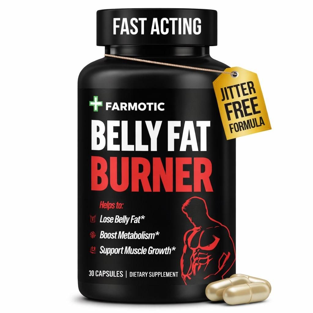 BellyFat Burner – Kapseln zur Unterstützung des Stoffwechsels & allgemeinen Wohlbefindens - 30 Kapseln