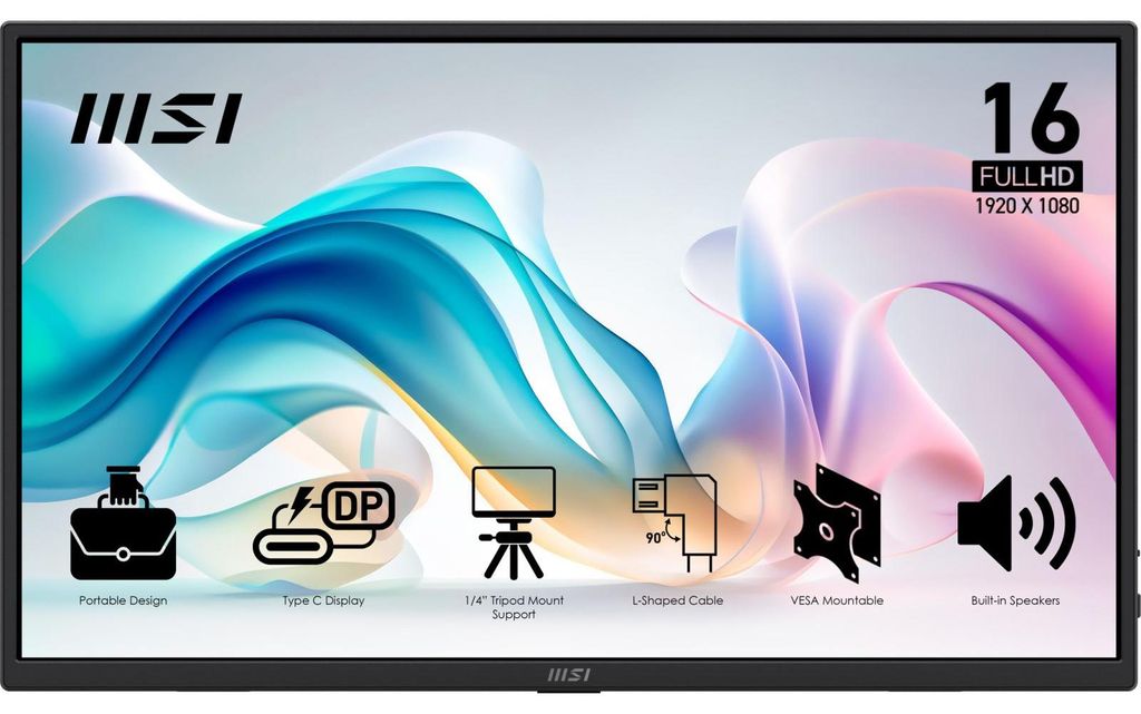 MSI PRO MP165 E6, 39,6 cm (15.6"), LED, 1920 x 1080 px, Obrázok produktu 