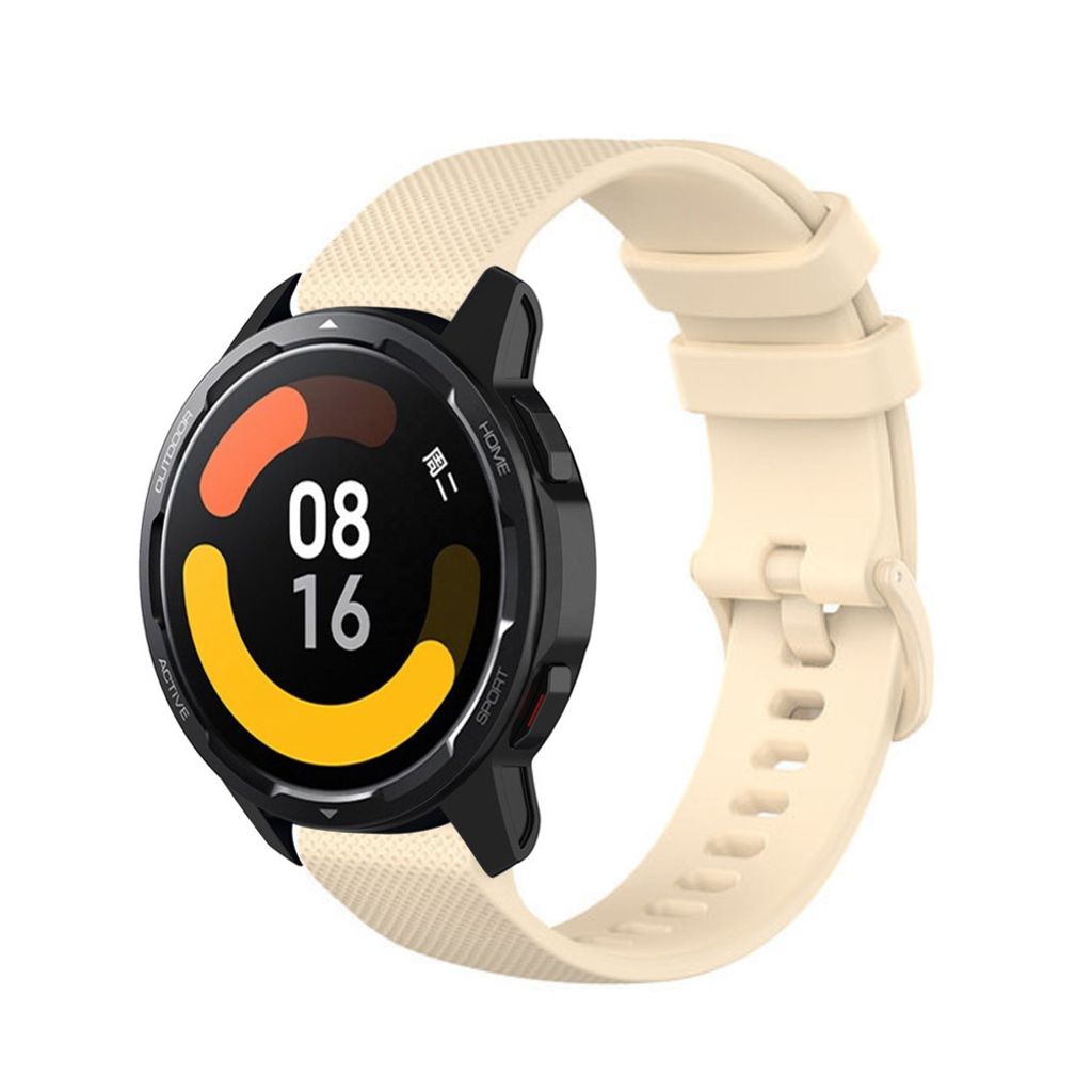 Strap-it Xiaomi Watch S1 Luxus-Silikonarmband (Beige)