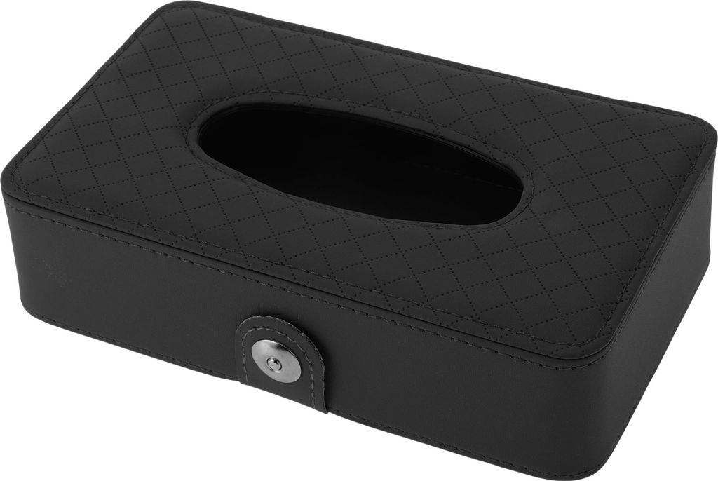 Autotaschenhalter Autotaschenbox Organizer Diagonal Gitter Mit Schloss Polyurethan21x12x5.5cm Schwarz Beige 1 Stück