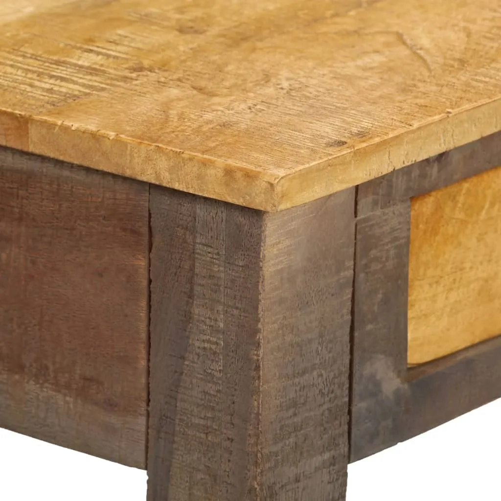 Table console 118 cm bois massif vintage - Finition artisanale robuste - 6
