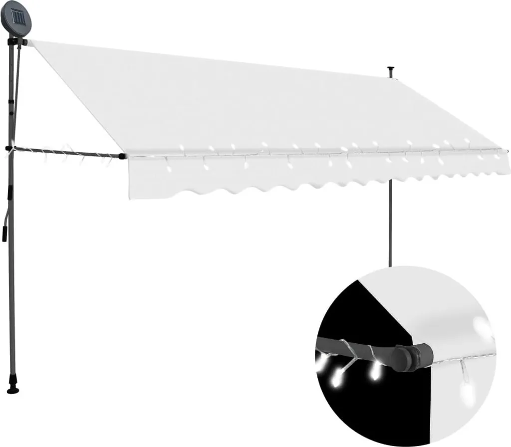 Offerta Tenda da Sole 350cm con LED - Prezzo Imbattibile Colore Crema
