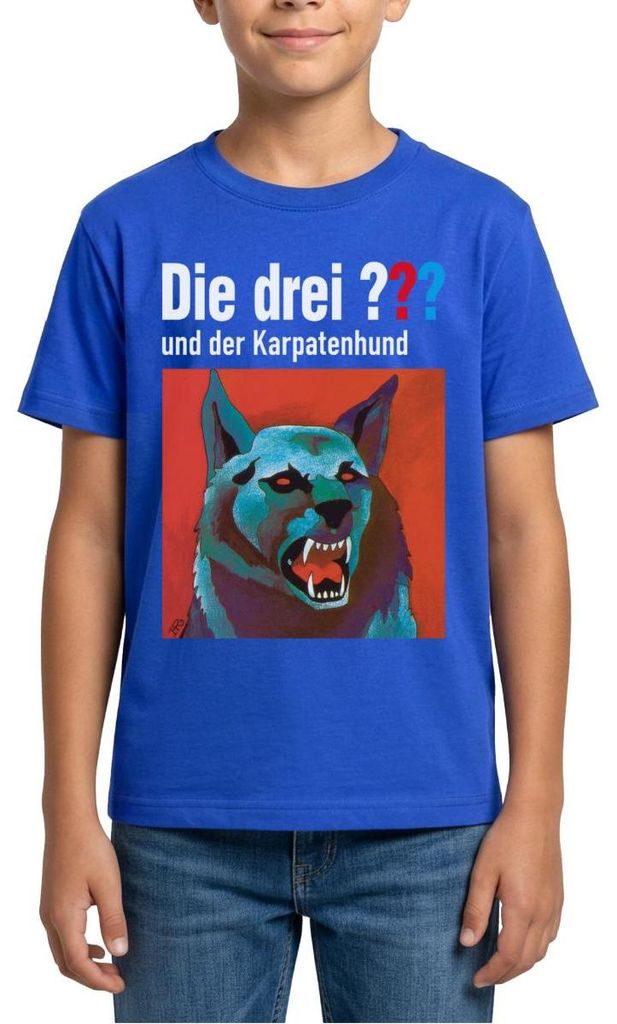 Spreadshirt Die Drei Fragezeichen Und Der Karpatenhund Teenager T-Shirt, 134/146 (9-11 Jahre), Royalblau