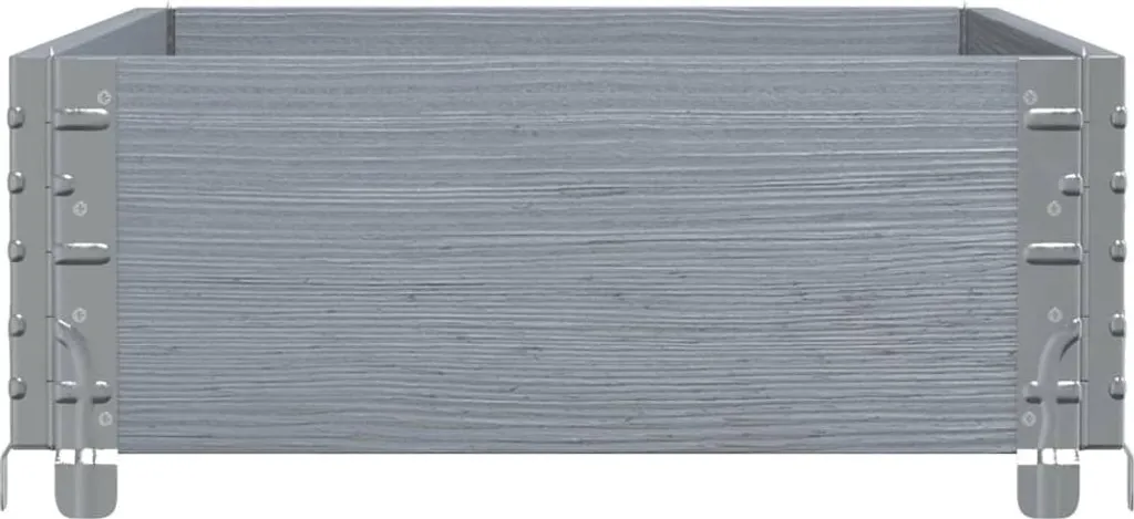 Telaio per Aiuola Rialzata vidaXL 100x50 | Legno Pino Grigio - 4