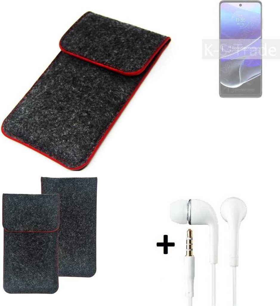 K-S-Trade Handy Schutz Hülle kompatibel mit Motorola Moto G Stylus 5G (2022) Schutzhülle Handyhülle Filztasche Pouch Tasche Case Sleeve Filzhülle