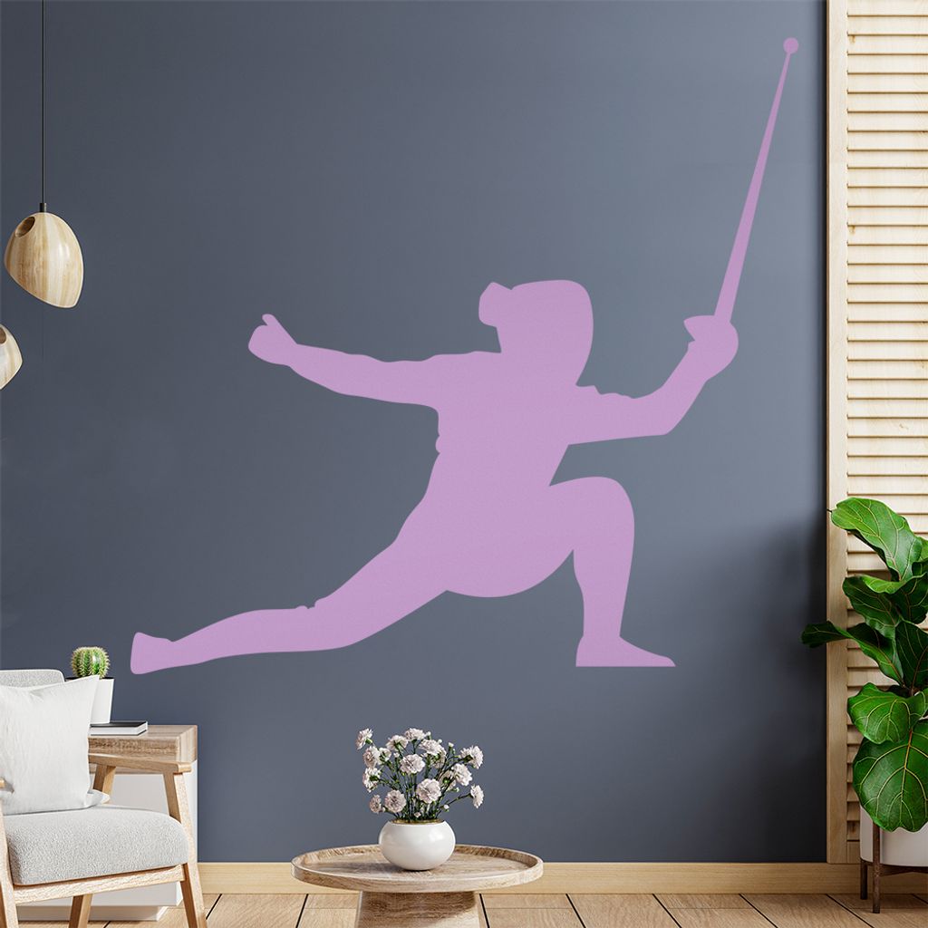 Fechten Degen Fechter Wandtattoo Wandaufkleber Wall Sticker - Dekoration, Küche, Wohnzimmer, Schlafzimmer, Badezimmer