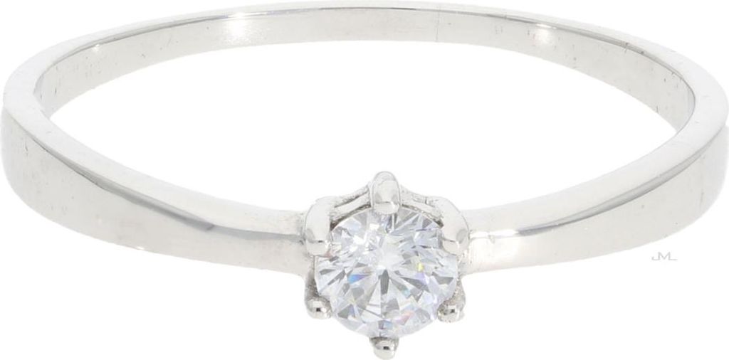 JuwelmaLux Ring 333/000 (8 Karat) Weißgold mit synth Zirkonia JL39-07-0363 50