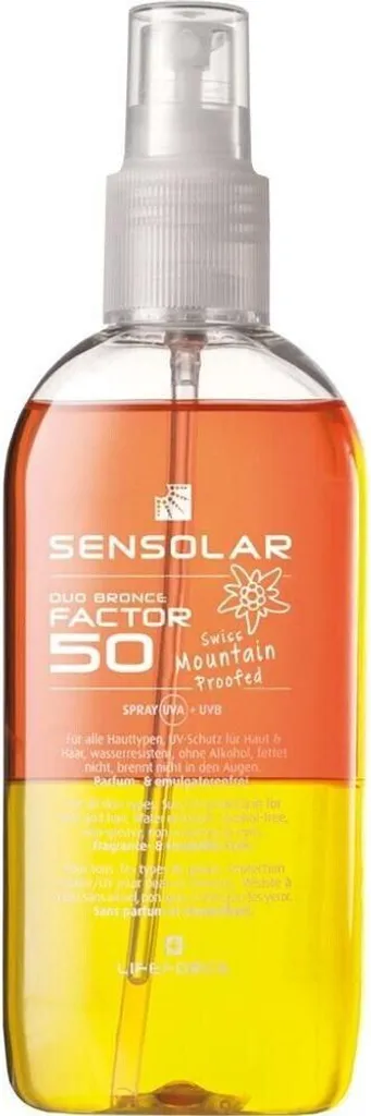 Crème Solaire SPF50 avec Accélérateur de Bronzage Duo Bronce Sensolar