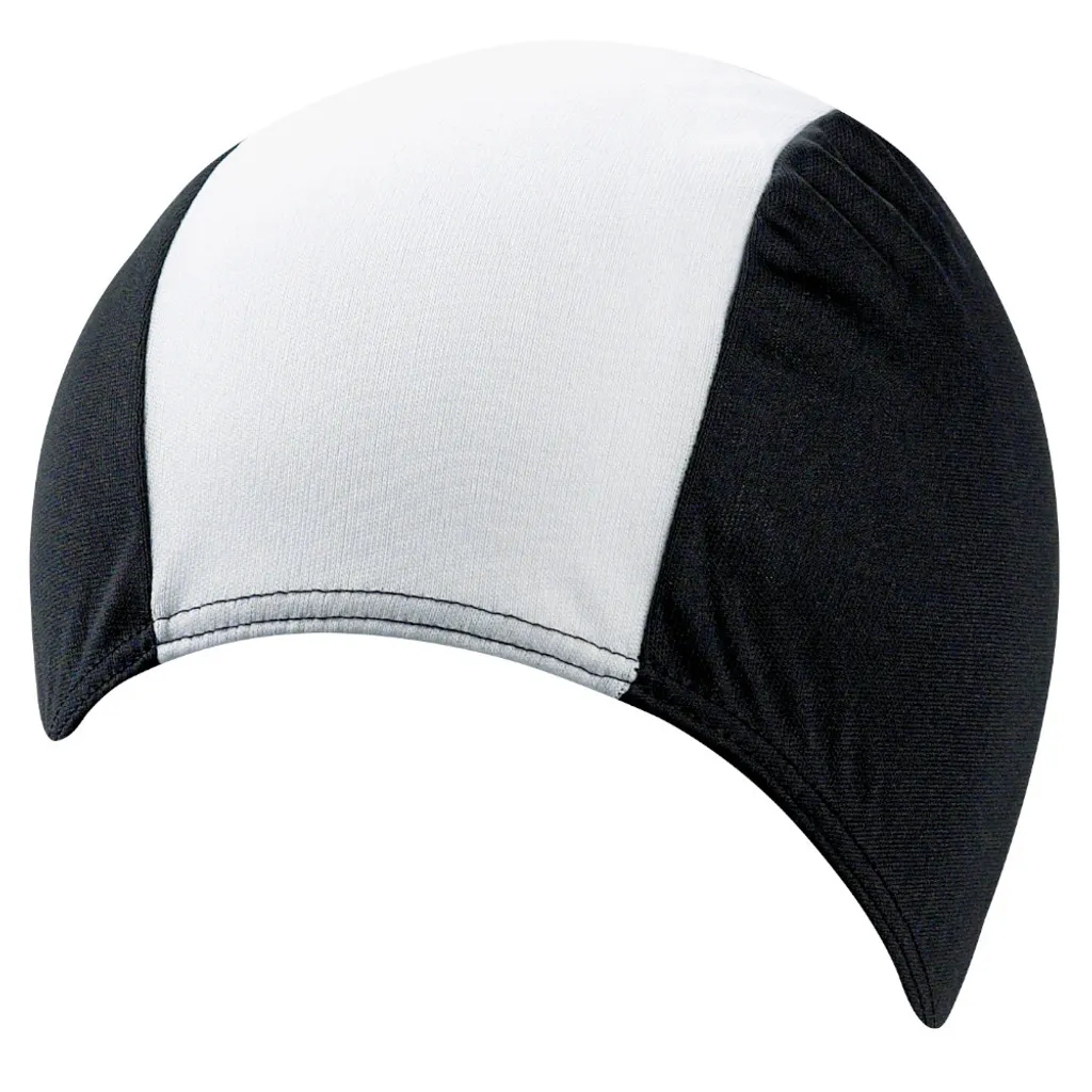 Bonnet de bain homme en textile souple BECO 10 bicolore blanc et noir