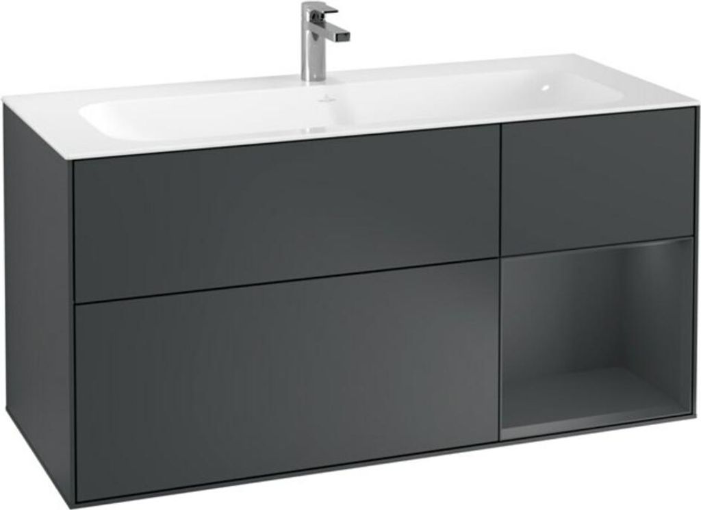 V&B Waschtischunterschrank Wandbeleuchtung Finion 119,6x59,1cm, Rg r md b m La, md b m Lac