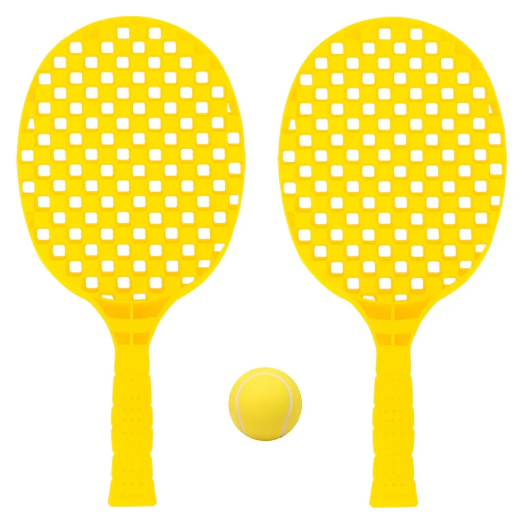 Volants de badminton sportifs adaptés pour balles en mousse jaune