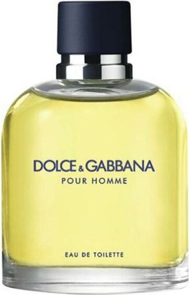 A bottle of Dolce & Gabbana Pour Homme Eau de Toilette.